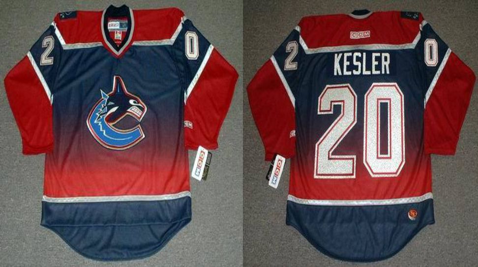 2019 Men Vancouver Canucks #20 Kesler Red CCM NHL jerseys